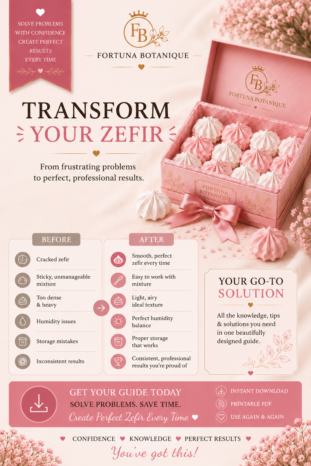 Zefir Troubleshooting Guide | Fix Common Zefir Problems | Professional Meringue Flower Guide | Instant PDF Download