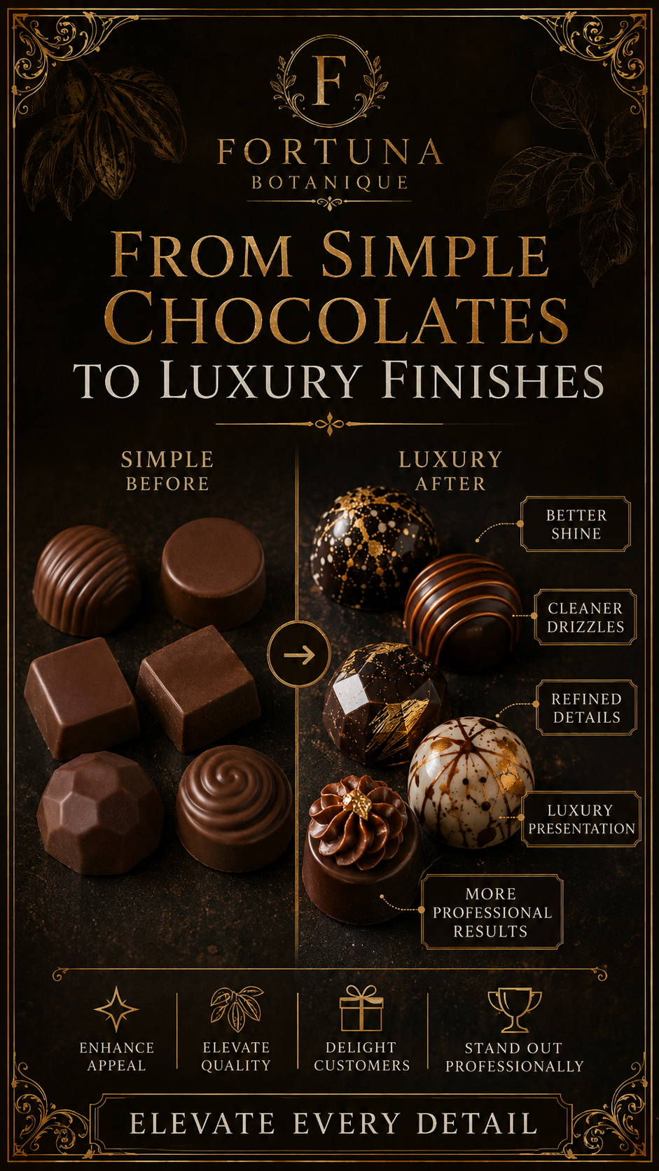 Chocolate Decoration & Finishing Guide | Bonbon Decorating, Cocoa Butter, Drizzles & Luxury Chocolate PDF