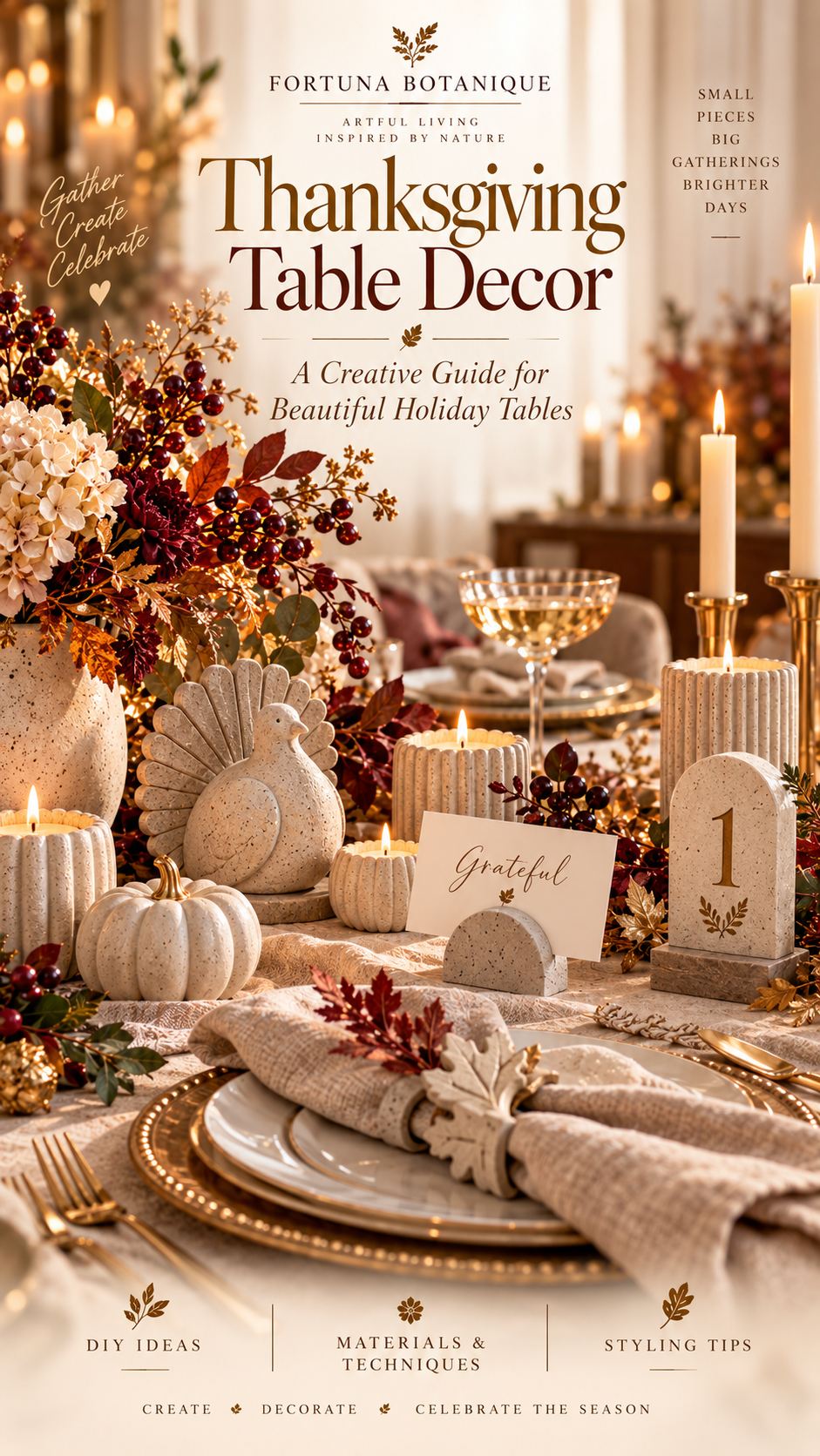 Thanksgiving Concrete Table Decor Guide | DIY Holiday Tablescape Projects