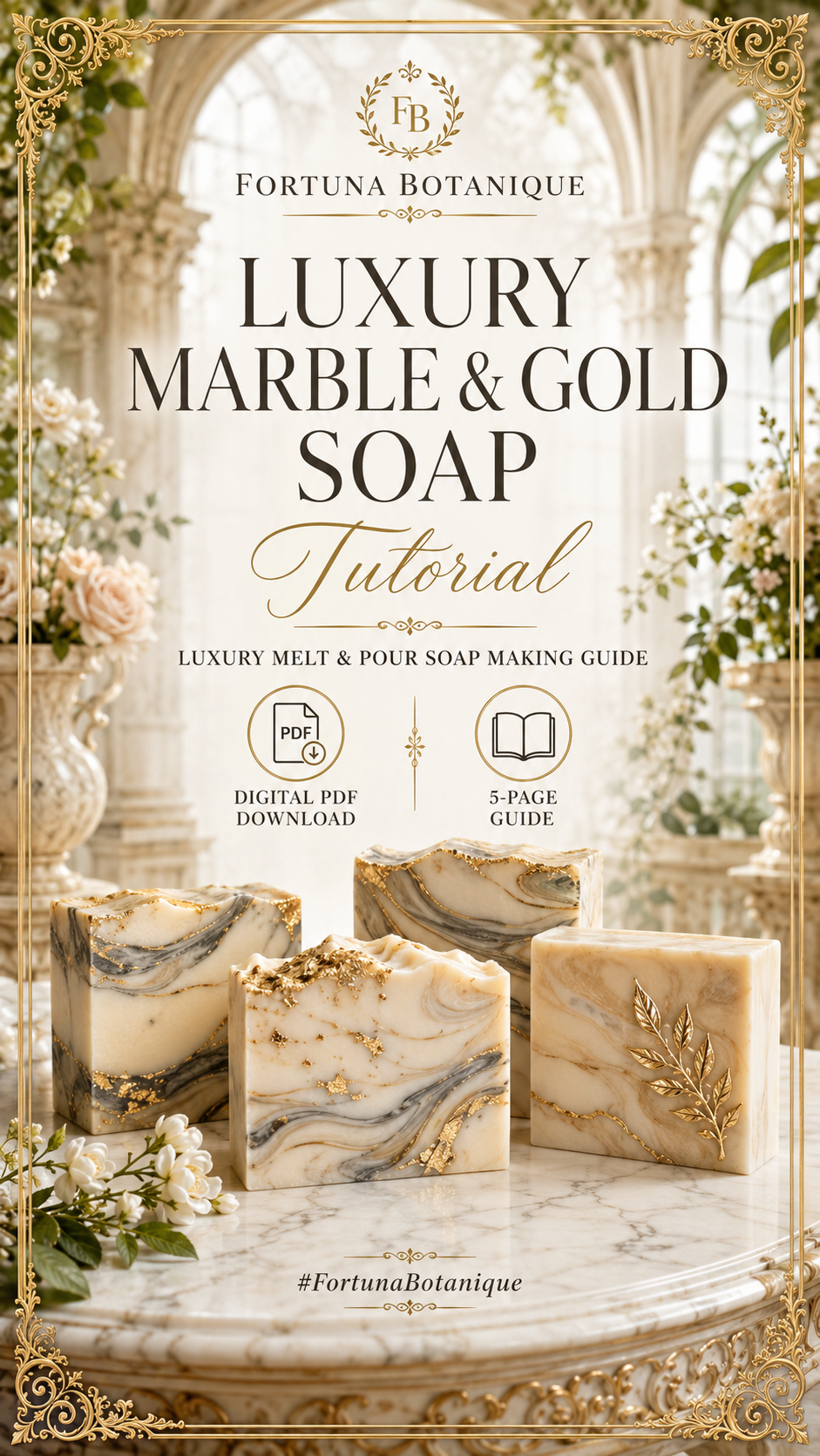 Ultimate Luxury Marble & Gold Soap Tutorial | Melt & Pour Soap Making Guide