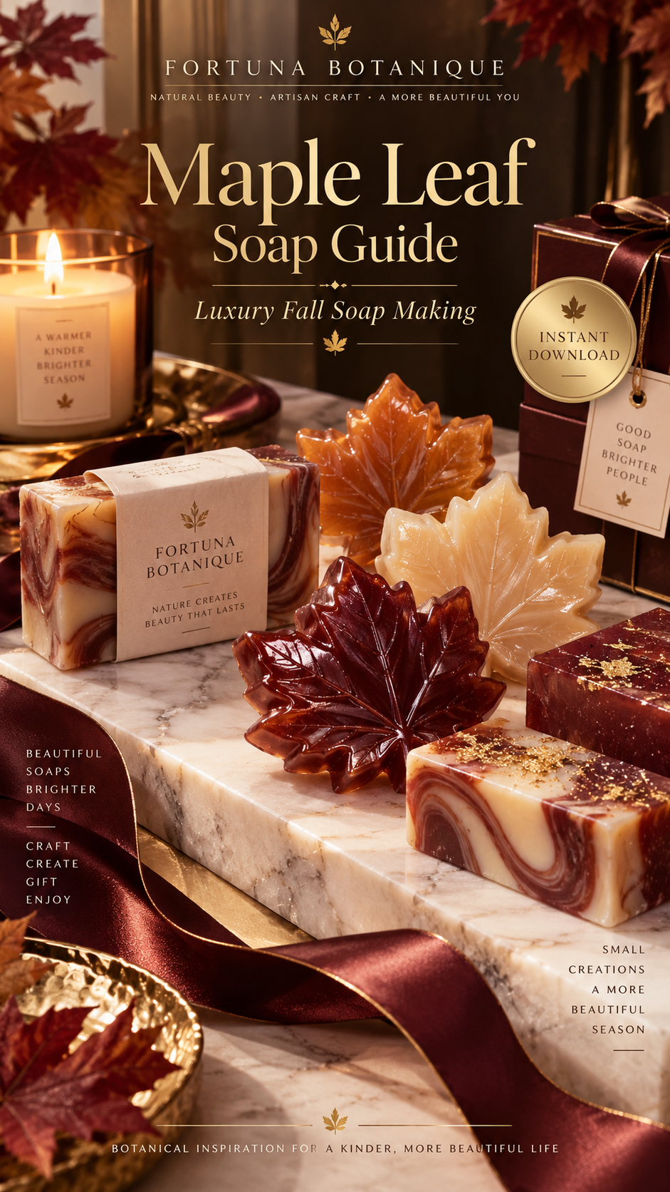 Maple Leaf Soap Guide | Luxury Fall Soap Making Digital Guide