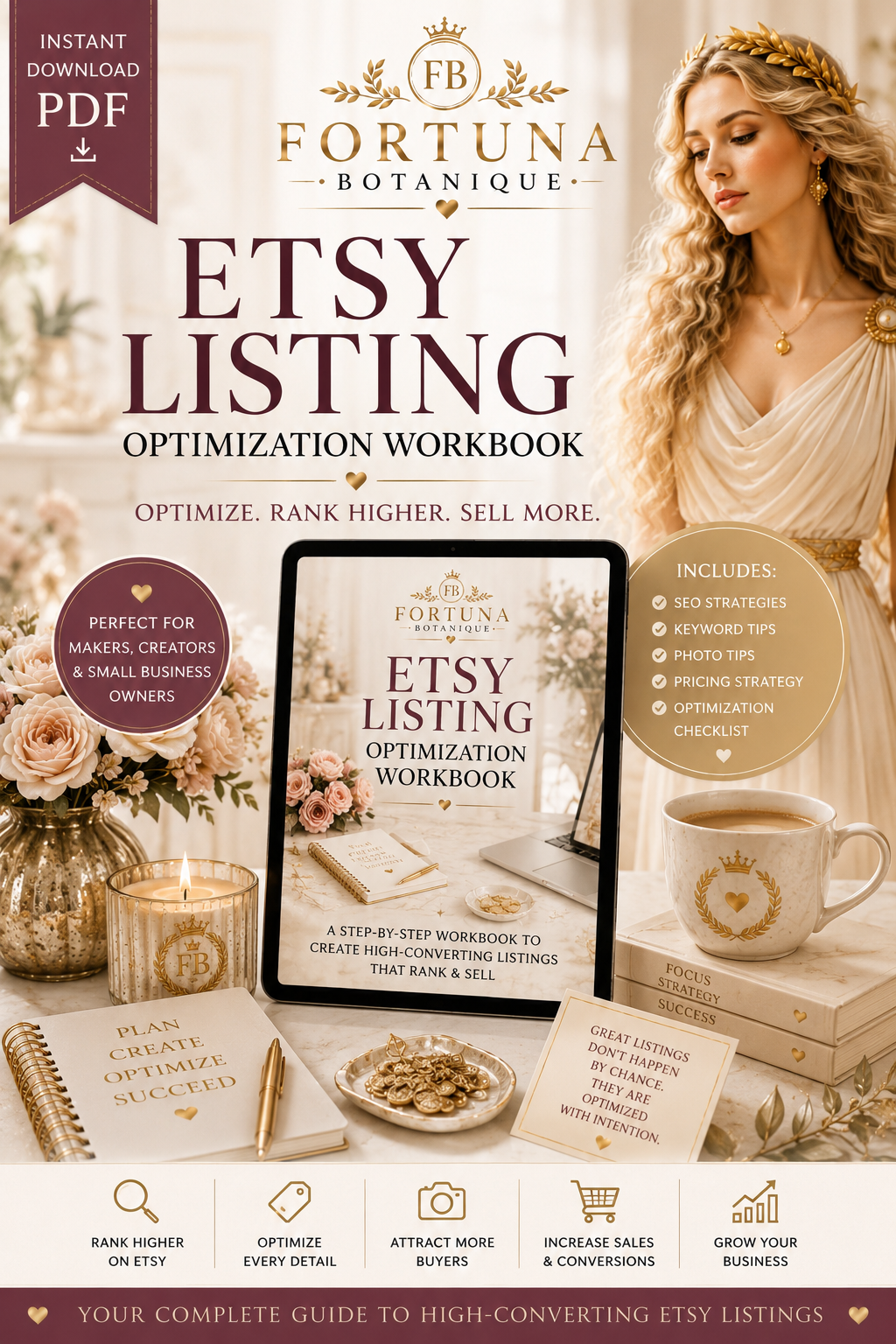 Etsy Listing Optimization Workbook | Instant PDF Download