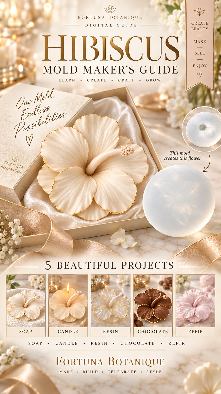 Hibiscus Silicone Mold Techniques Guide | Filling, Unmolding & Finishing