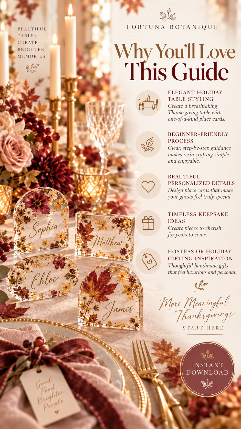 Resin Thanksgiving Place Cards Tutorial | Fall Epoxy Resin Guide