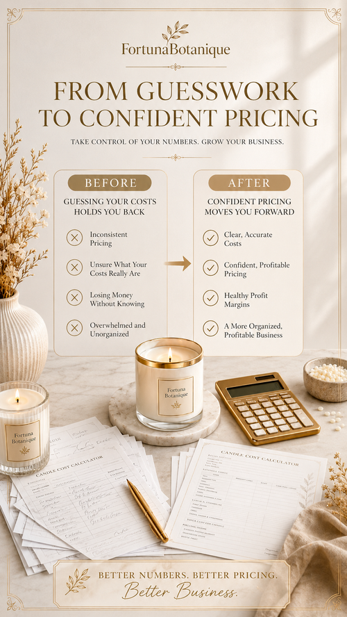 Candle Cost Calculator & Pricing Guide | Candle Business Pricing PDF for Makers