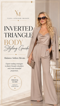 Inverted Triangle Body Styling Guide | Women’s Body Shape Fashion Guide | Flattering Outfit Ideas | Digital Style Guide