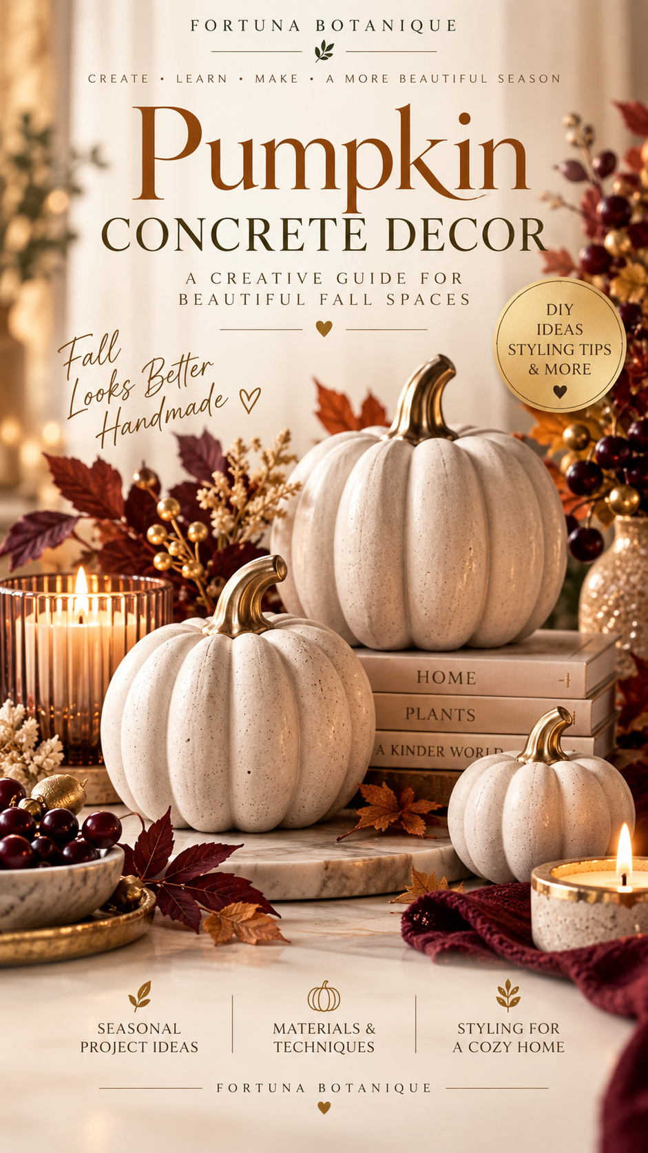 Pumpkin Concrete Decor Guide | DIY Fall Concrete Pumpkin Tutorial
