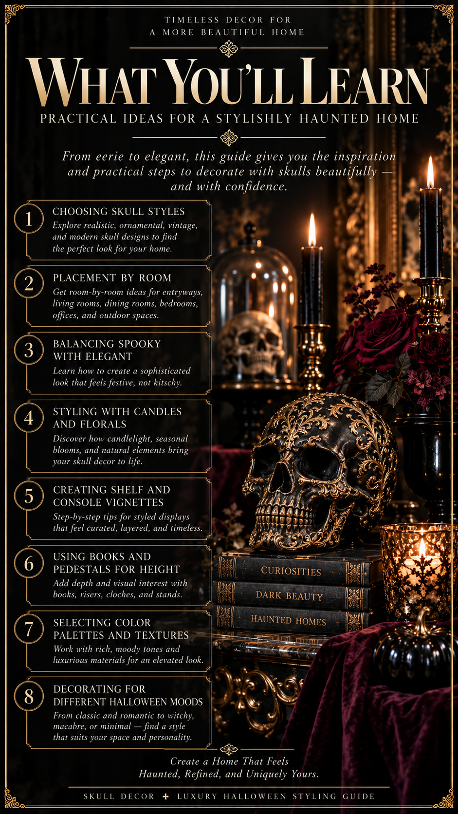 Concrete Skull Decor Guide | Luxury Halloween Styling & DIY Decor Ideas