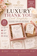 Luxury Thank You Card Templates | Editable Printable Customer Appreciation Cards for Small Businesses