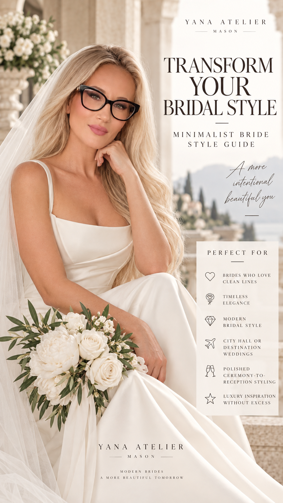 Minimalist Bridal Style Guide | Elegant Wedding Dress & Bridal Styling Guide