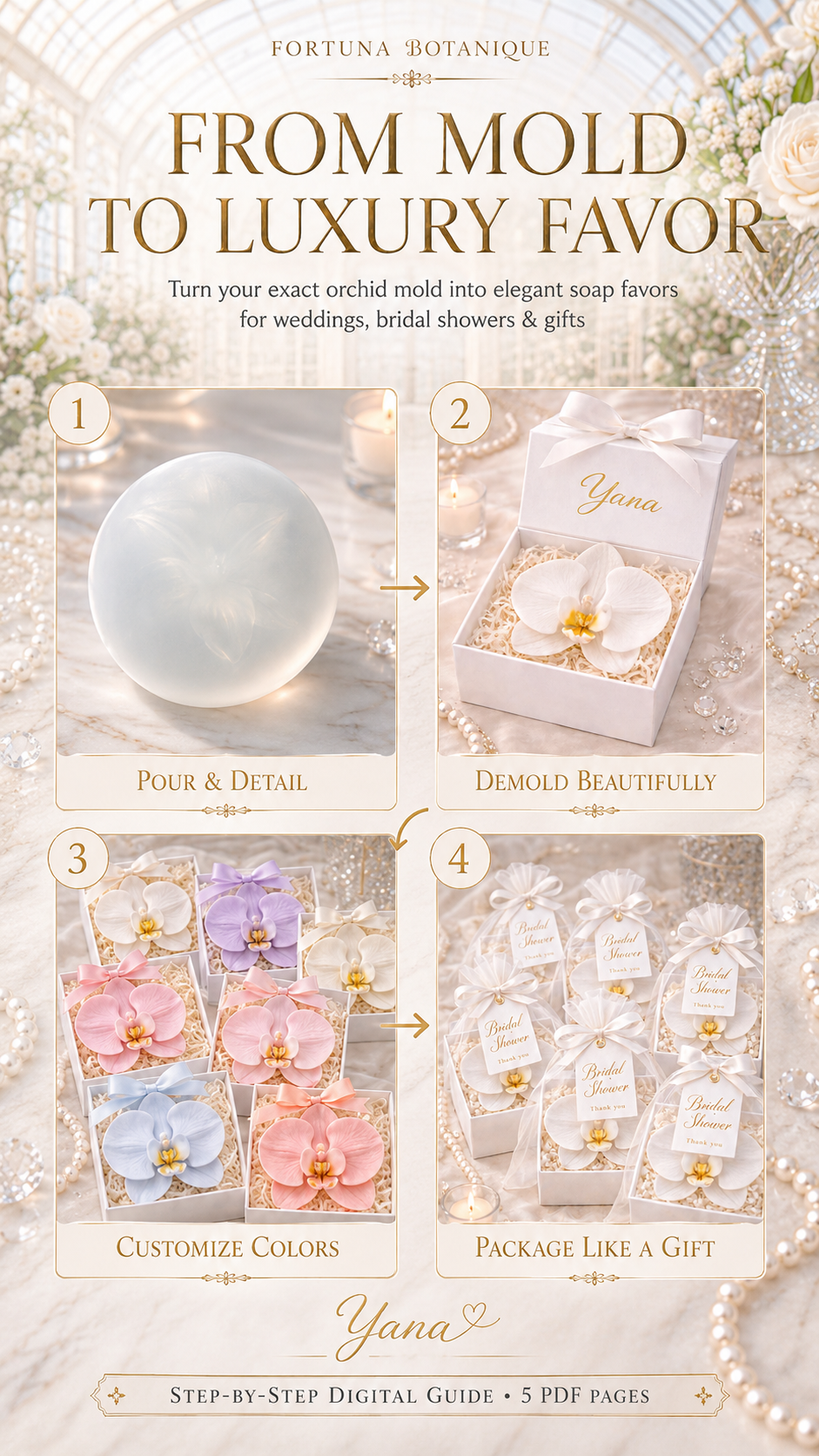 Luxury Orchid Soap Favor Tutorial | Wedding & Bridal Shower Soap Guide