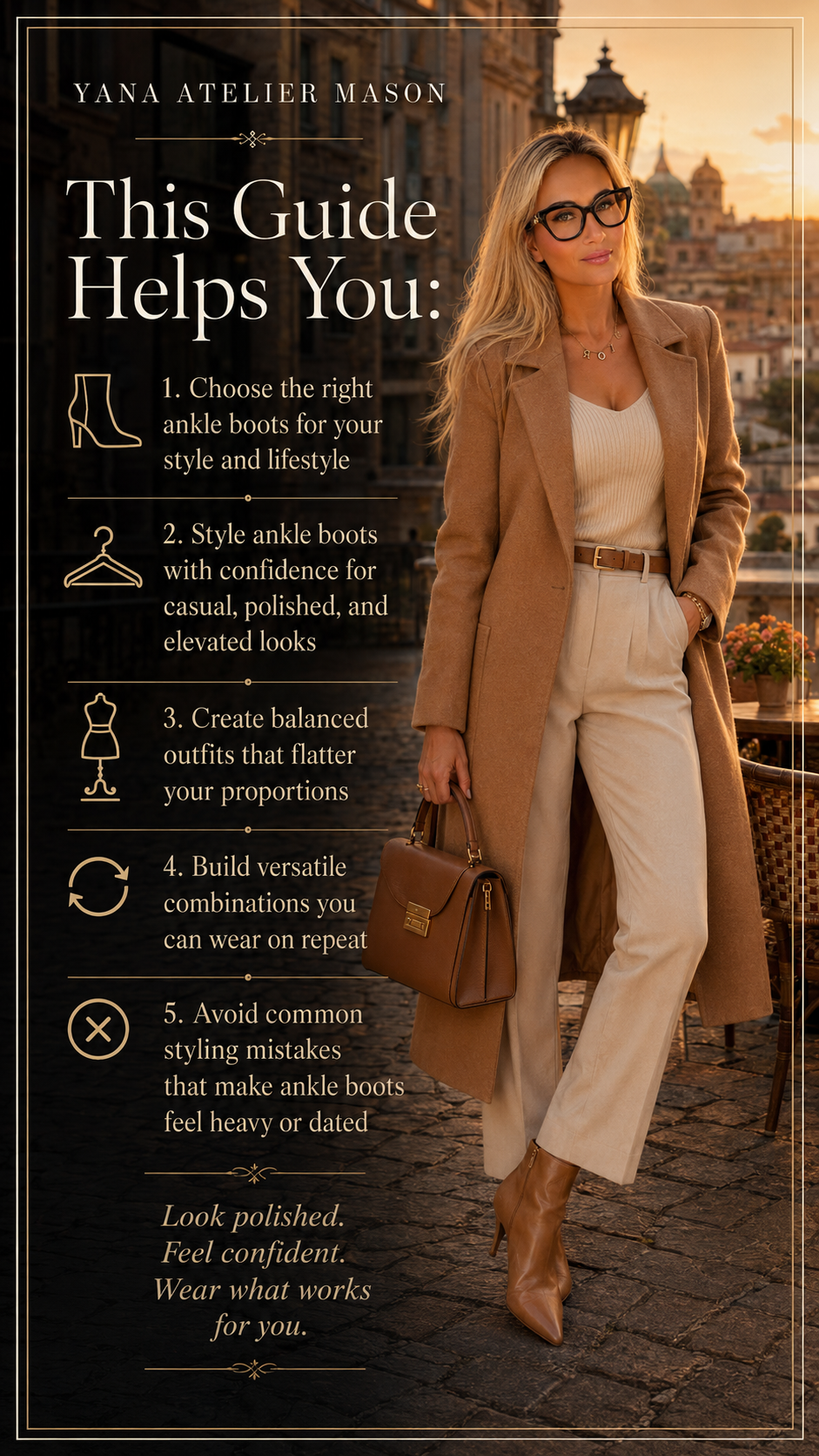 How to Style Ankle Boots | Women’s Fashion Style Guide | Fall Outfit Ideas, Boot Styling Tips & Timeless European Style