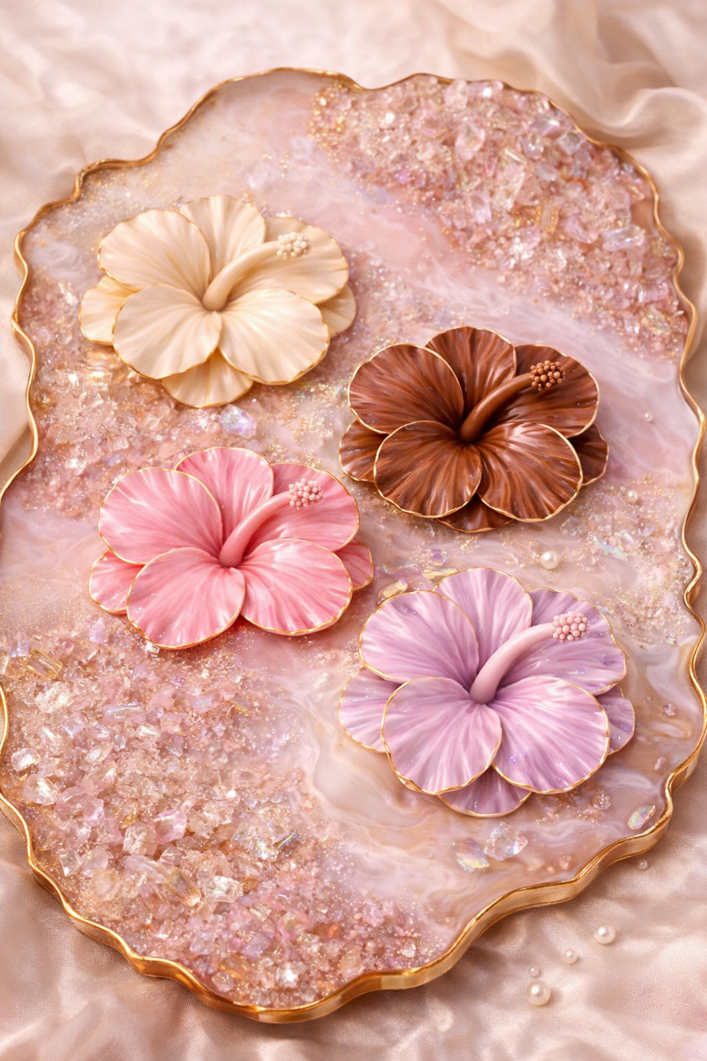 Hibiscus Silicone Flower Mold for Soap, Candles, Resin, Chocolate & Zefir