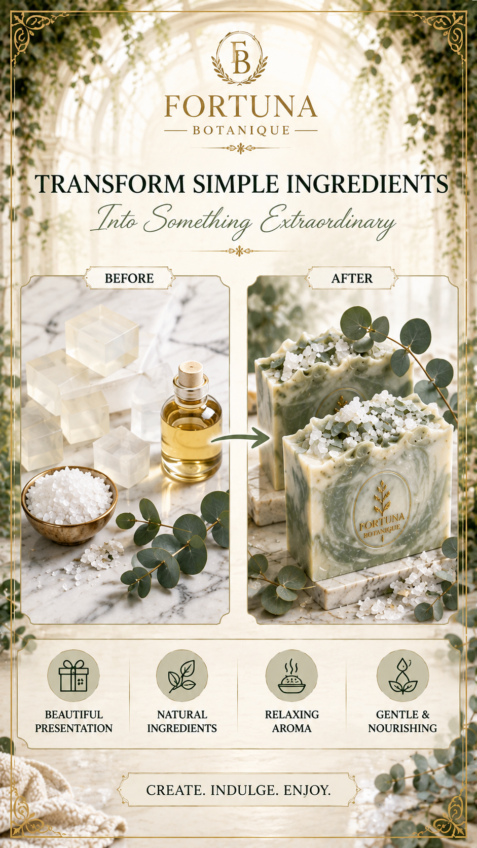 Sea Salt & Eucalyptus Spa Soap Tutorial | Luxury Melt & Pour Soap Making Guide PDF