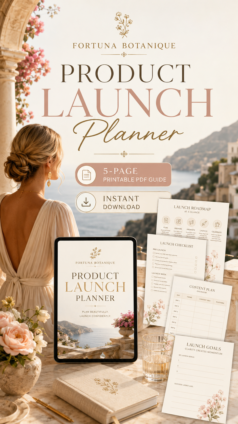 Product Launch Planner Printable PDF | Fortuna Botanique