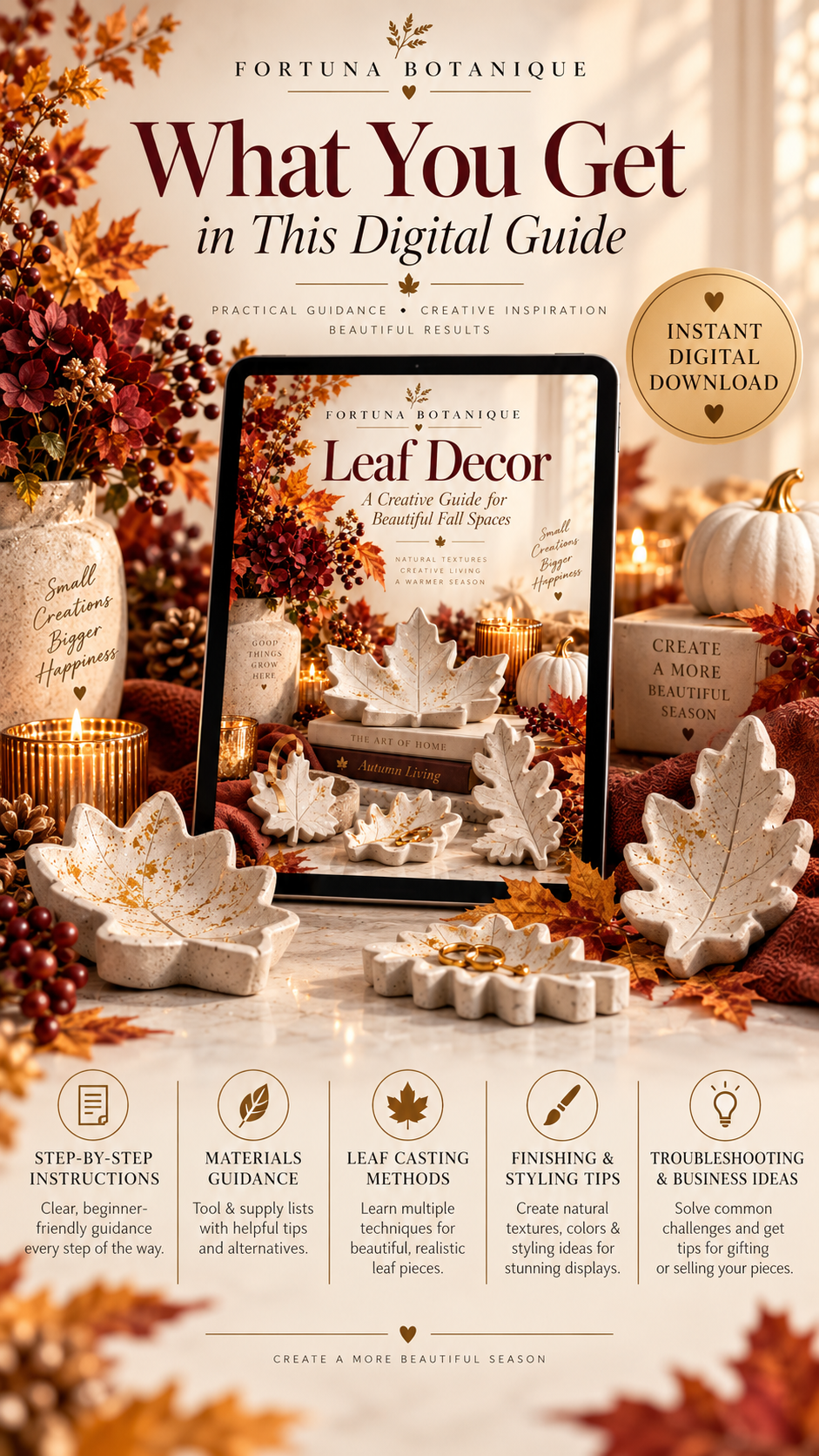 Concrete Leaf Decor Guide | DIY Fall Trays, Dishes & Seasonal Decor