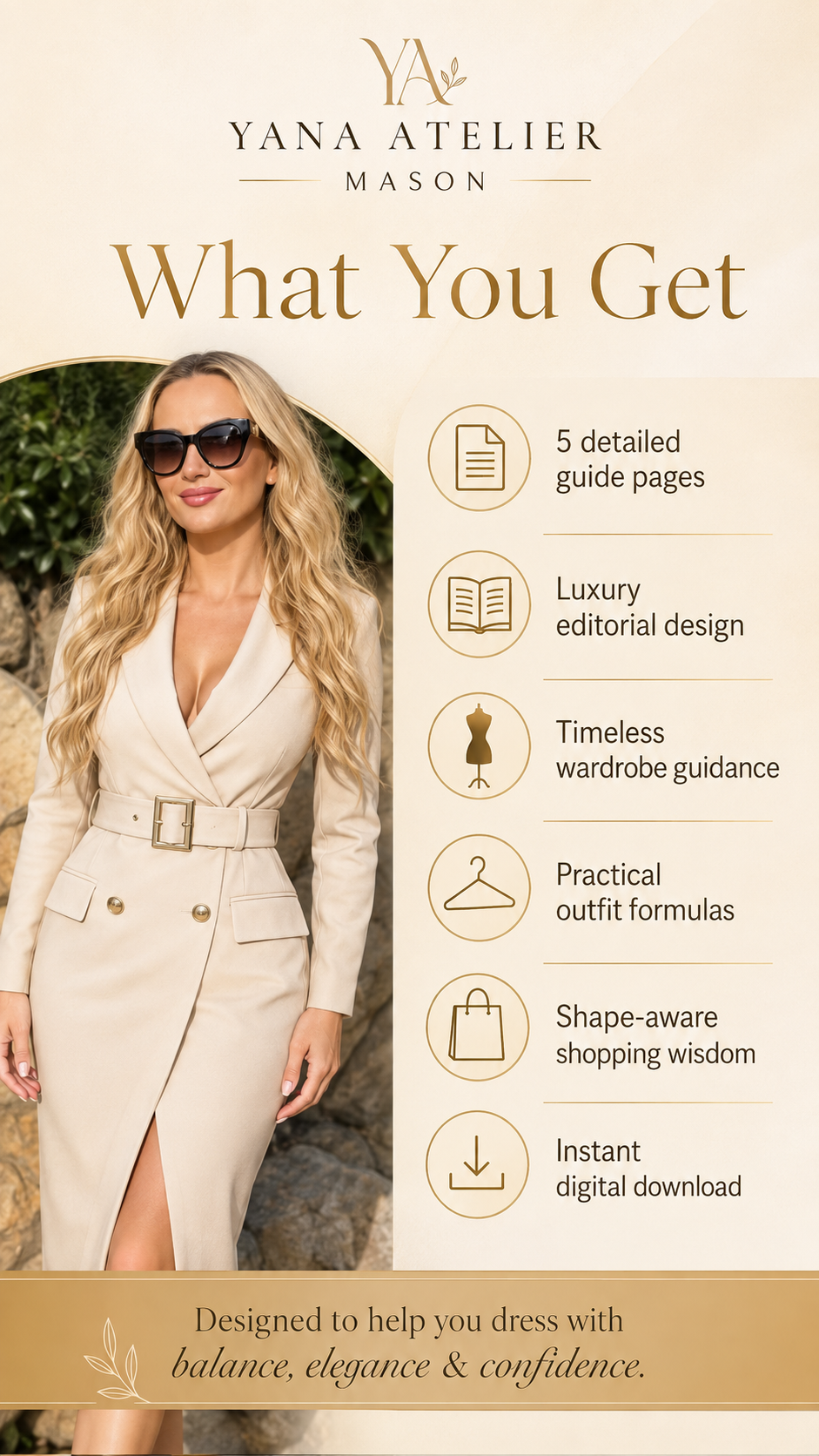 Apple Shape Styling Guide | Women’s Body Shape Fashion Guide | Flattering Outfit Ideas | Digital Style Guide