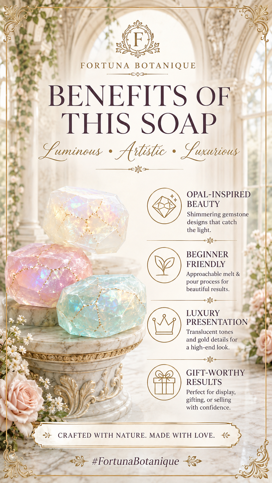 Ultimate Opal Gemstone Soap Tutorial | Luxury Melt & Pour Soap Making Guide