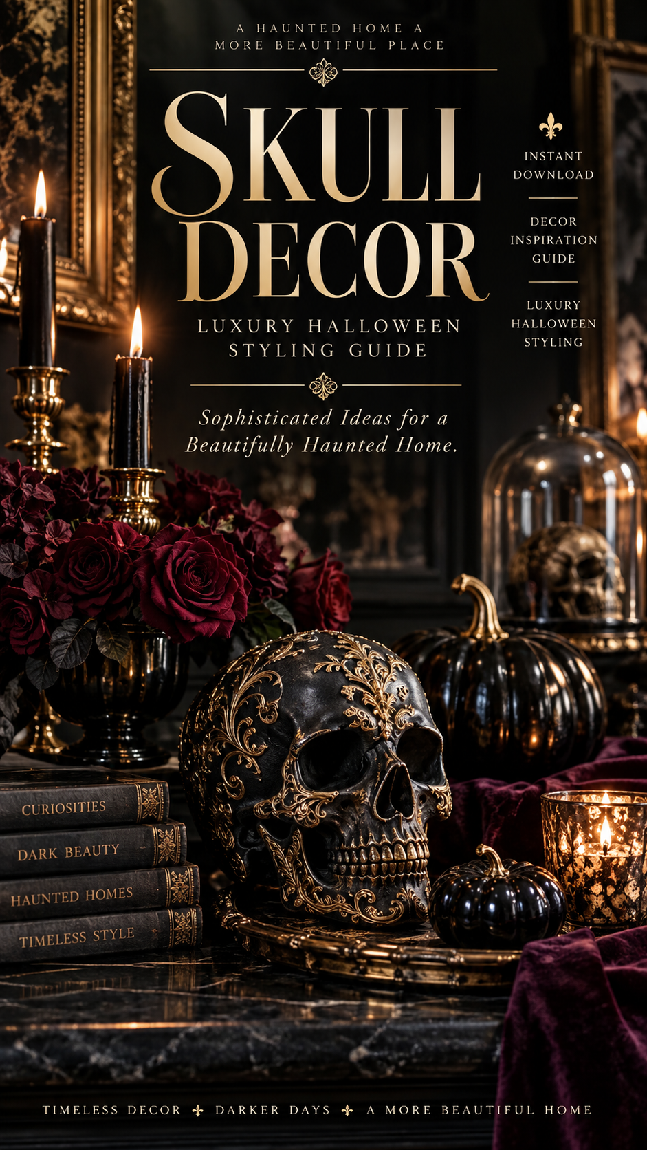 Concrete Skull Decor Guide | Luxury Halloween Styling & DIY Decor Ideas