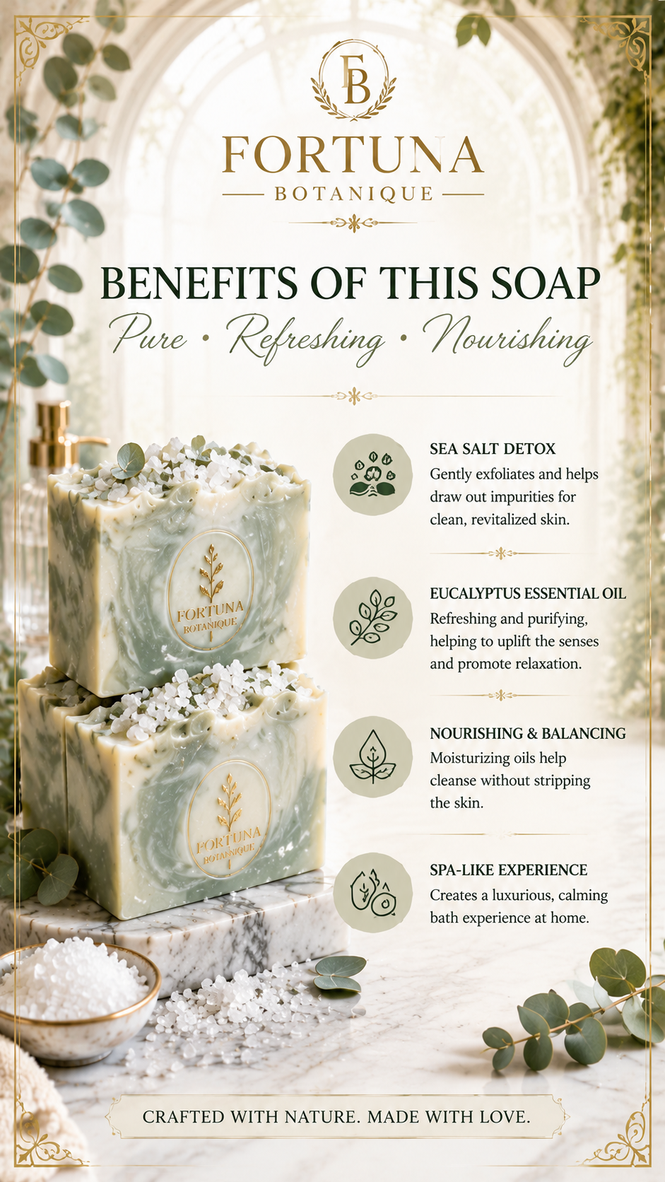 Sea Salt & Eucalyptus Spa Soap Tutorial | Luxury Melt & Pour Soap Making Guide PDF