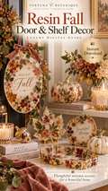 Resin Fall Door & Shelf Decor Tutorial | Botanical Epoxy Resin Guide