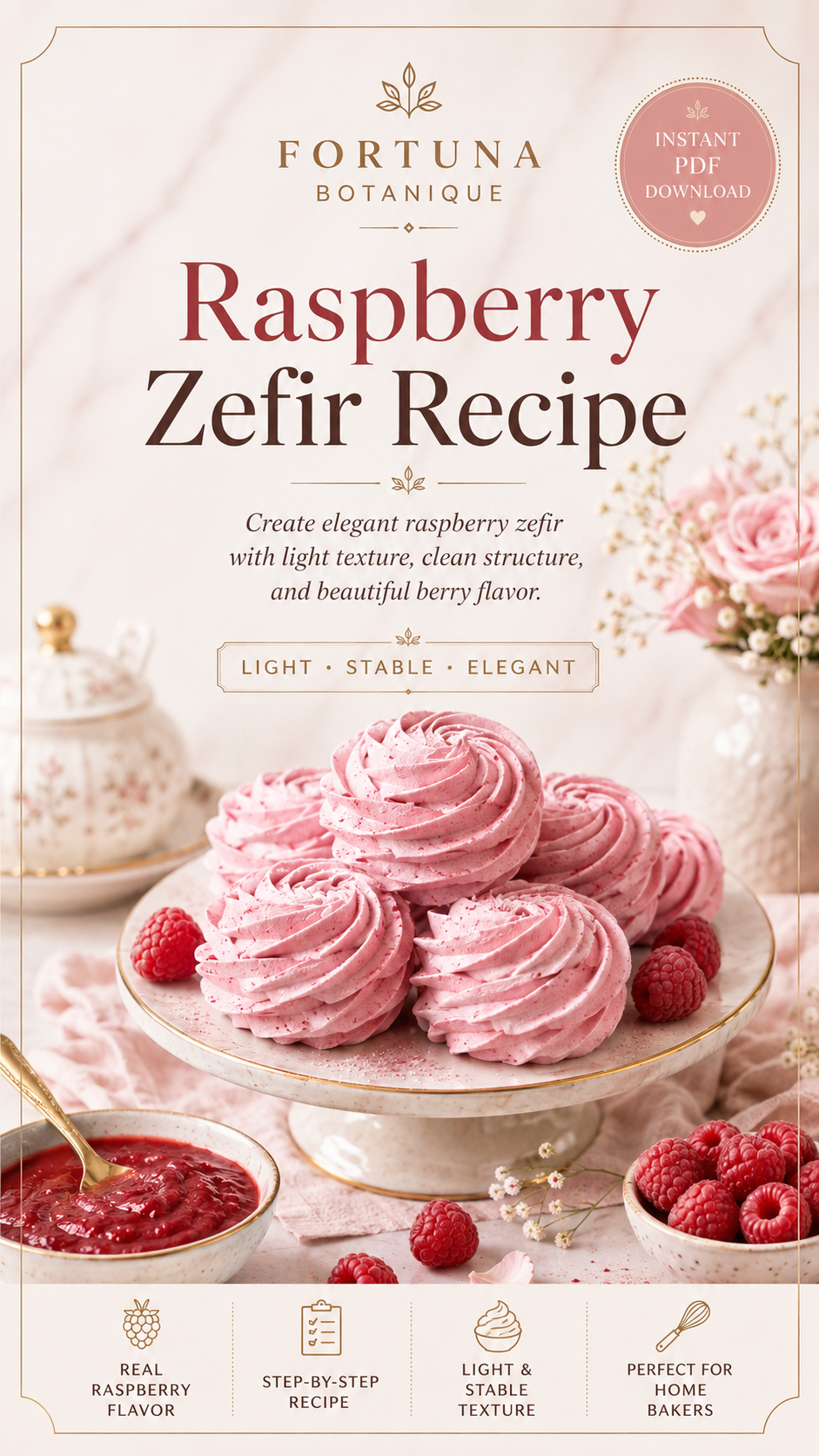 Raspberry Zefir Recipe Guide | Homemade Russian Marshmallow PDF