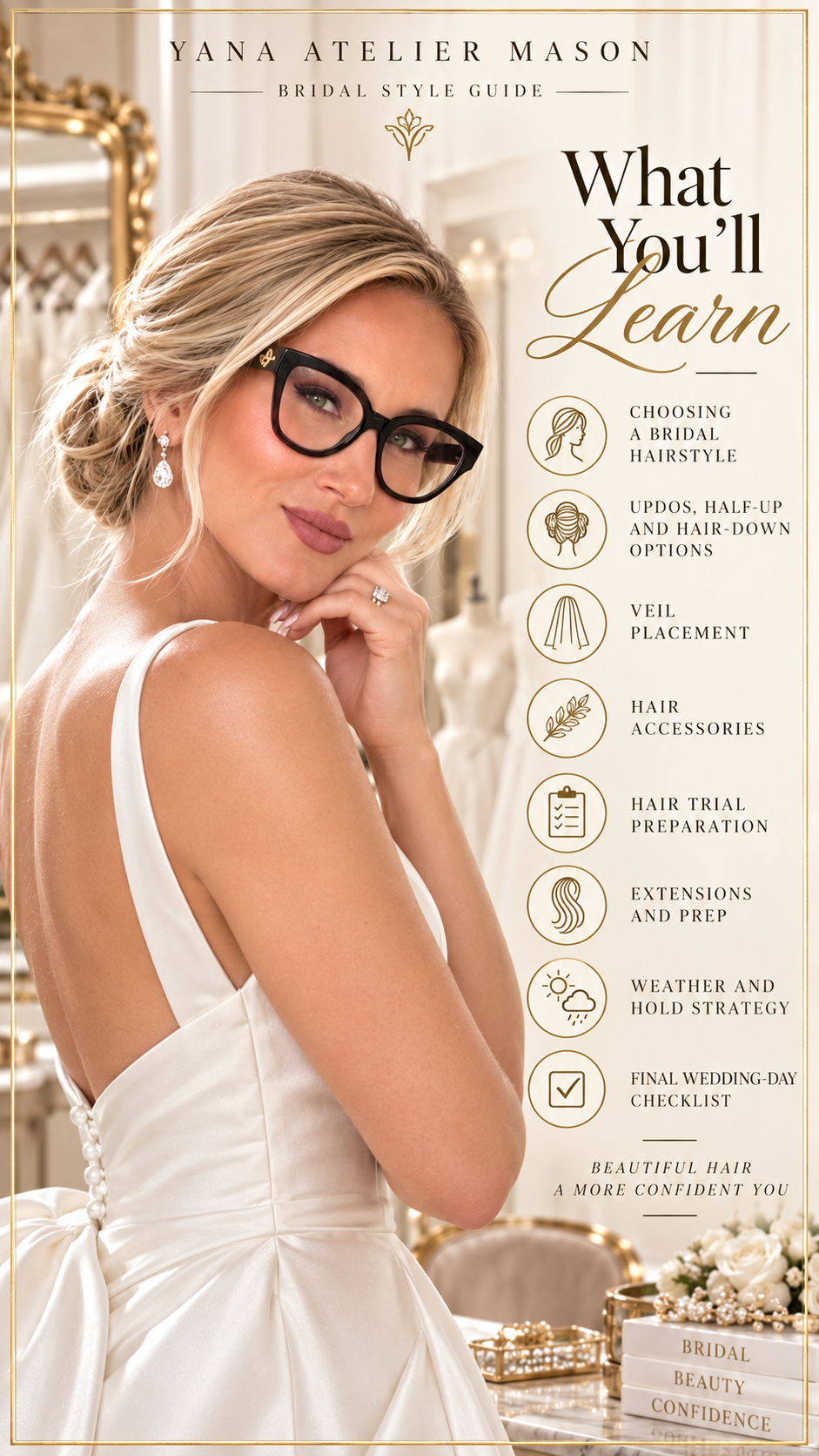 Bridal Hair Guide | Wedding Hairstyles, Veils, Accessories & Hair Trial Checklist