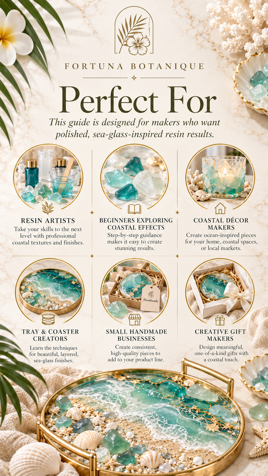 Sea Glass & Coastal Resin Effect Guide | Frosted Translucency, Coastal Texture & Epoxy Resin Tutorial PDF