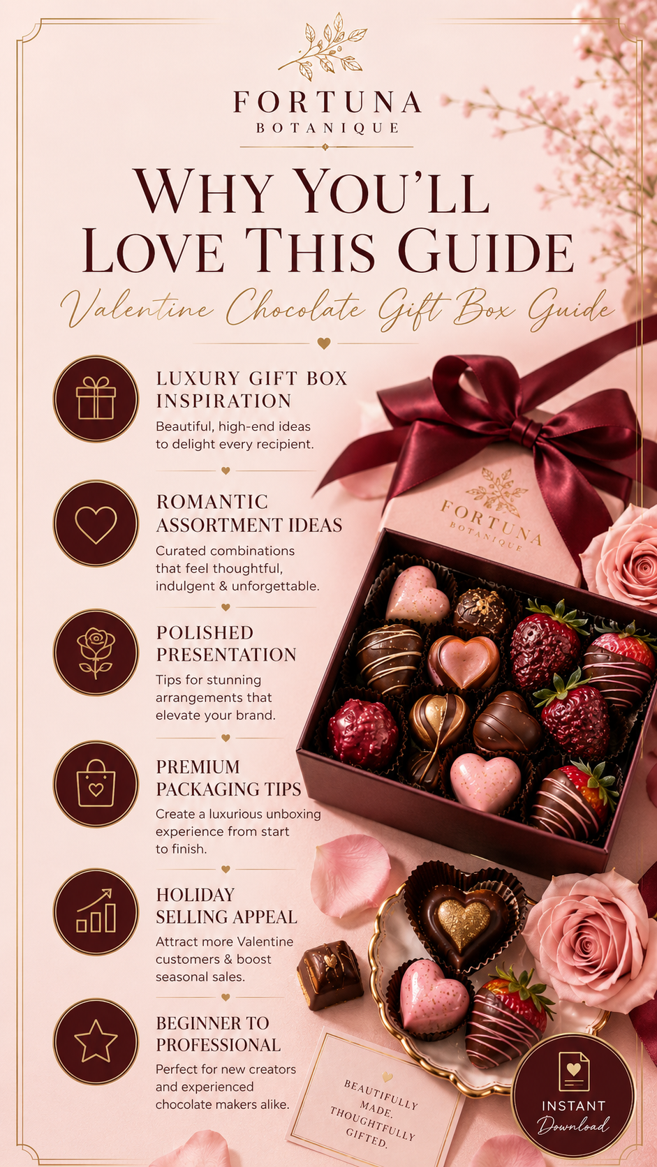 Valentine Chocolate Gift Box Guide | Chocolate Assortments, Packaging, Presentation & Valentine Dessert PDF
