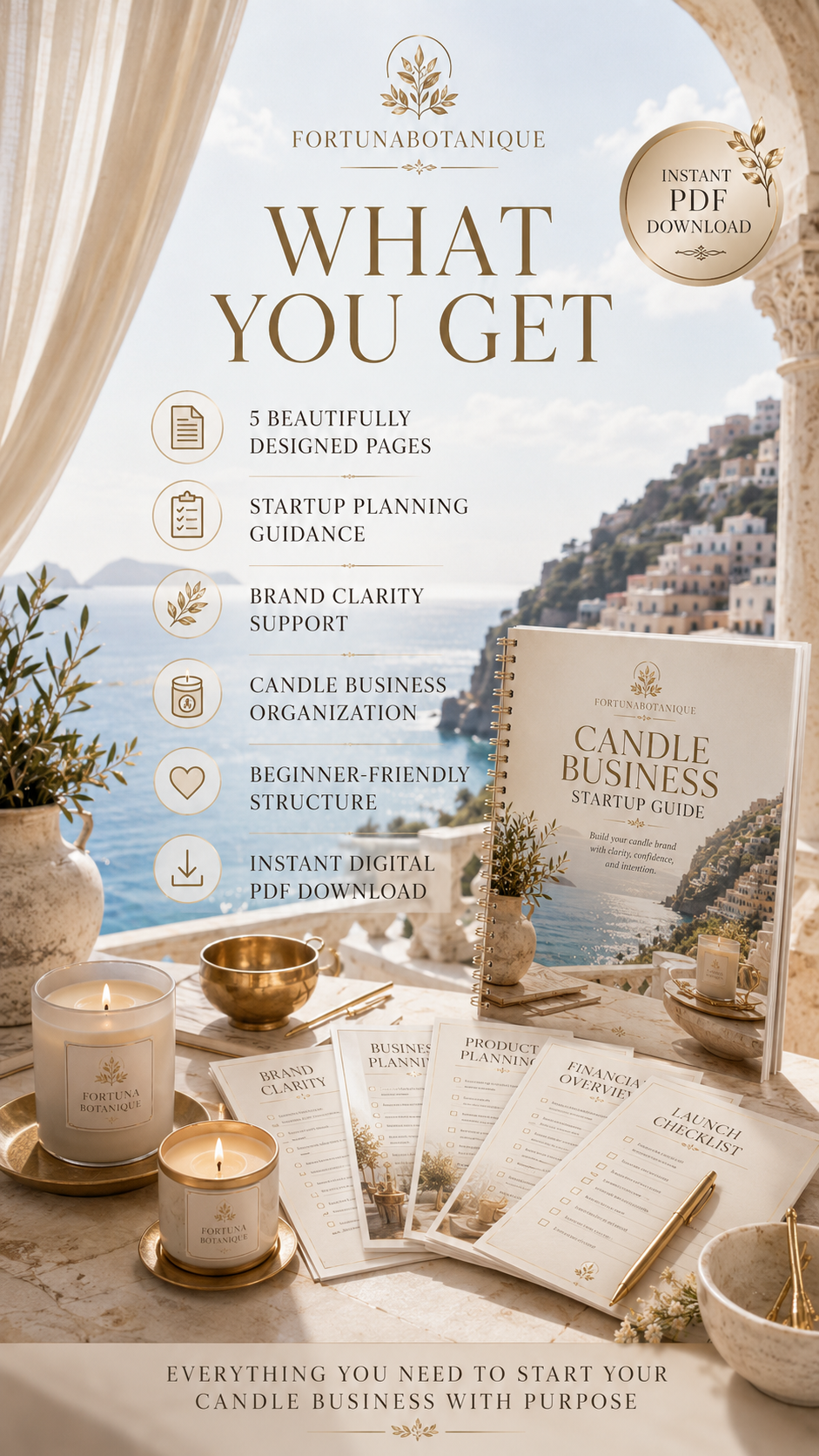 Candle Business Startup Guide | 5-Page Digital PDF for Candle Makers