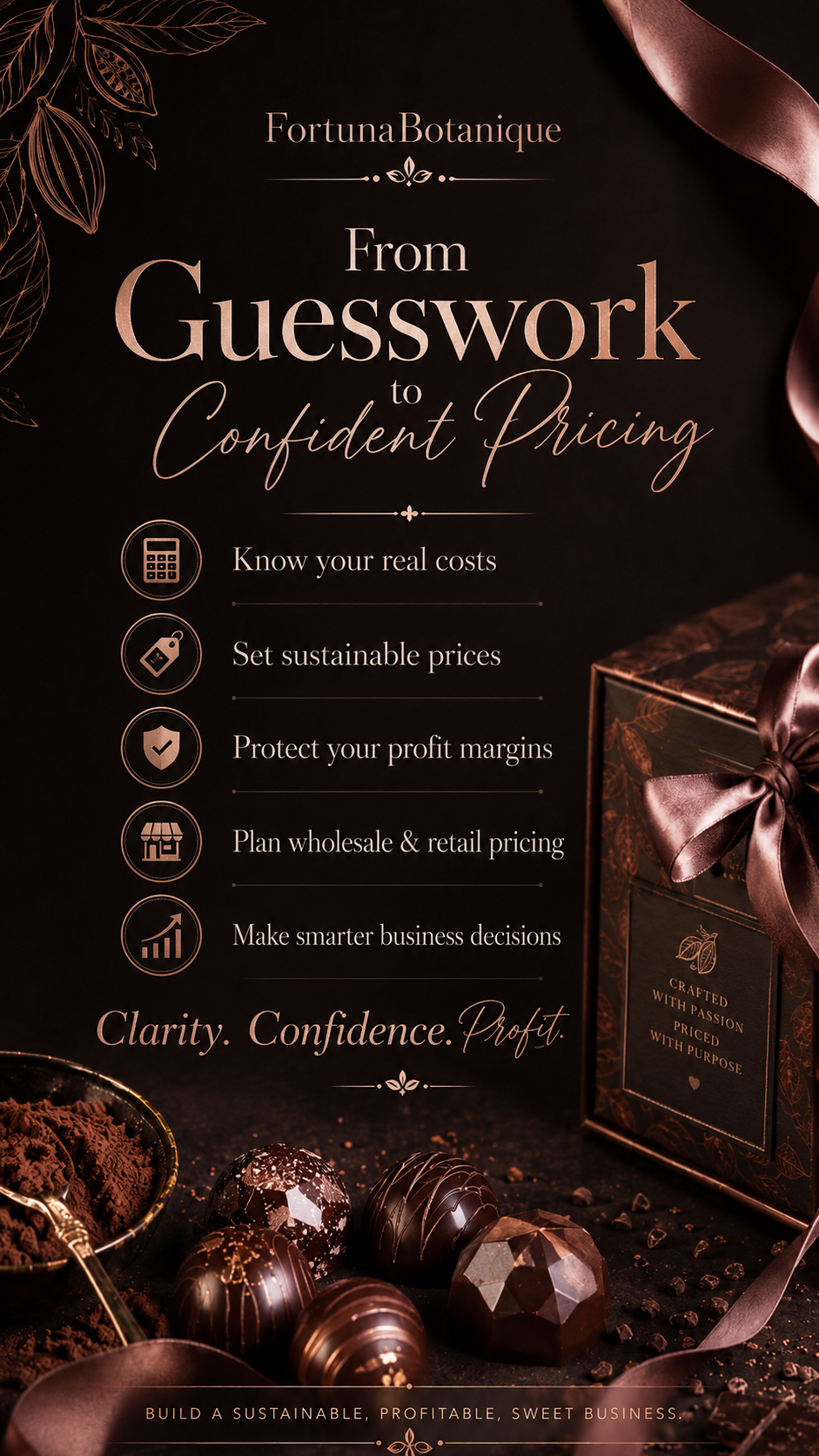 Chocolate Pricing Guide | Chocolatier Product Pricing, Profit Margin & Wholesale Pricing PDF Guide
