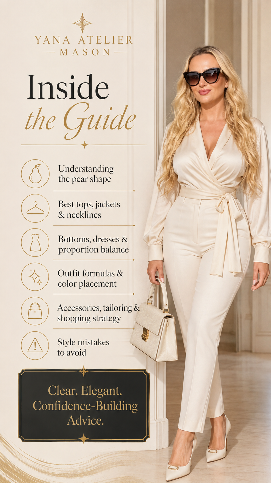 Pear Shape Styling Guide | Women’s Body Shape Fashion Guide | Flattering Outfit Ideas | Digital Style Guide