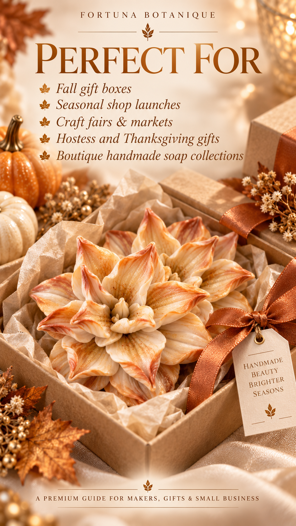 Pumpkin Swirl Floral Soap Guide | Fall Harvest Soap Tutorial & Seasonal Selling PDF