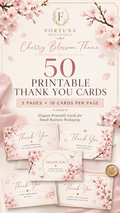 Luxury Hydrangea Printable Thank You Cards | 50 Small Business Cards