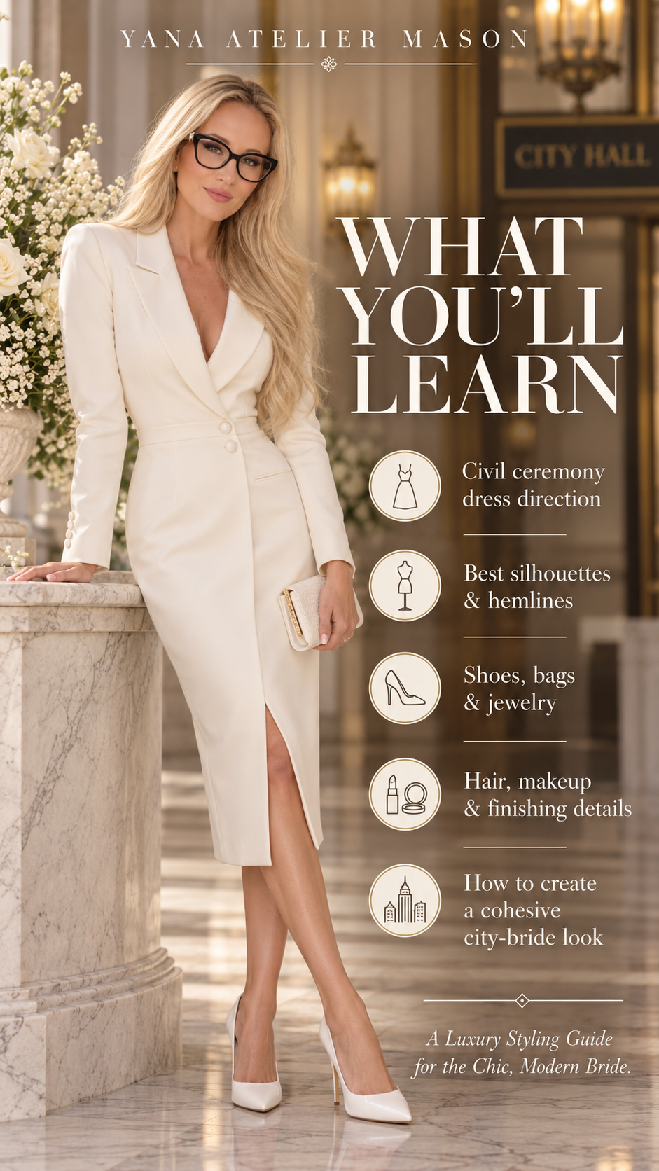 Courthouse Bridal Style Guide | City Hall & Civil Ceremony Wedding Style Guide