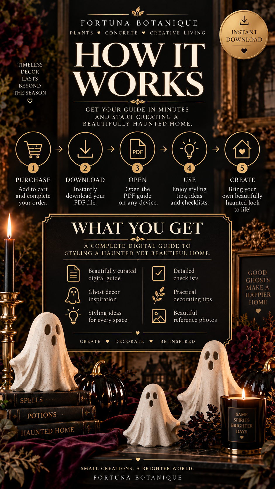 Concrete Ghost Decor Guide | DIY Luxury Halloween Decorations & Styling