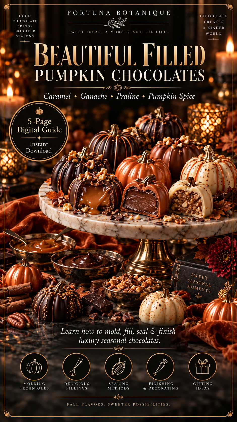 Pumpkin Chocolate Guide | Molded Fall Chocolates, Fillings, Decorating, Packaging & Selling