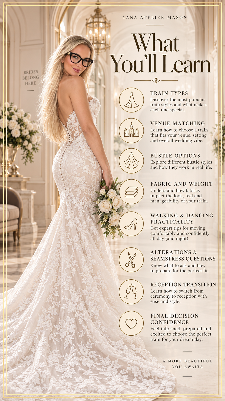 Wedding Dress Trains & Bustle Guide | Bridal Train Styles, Bustle Types & Styling