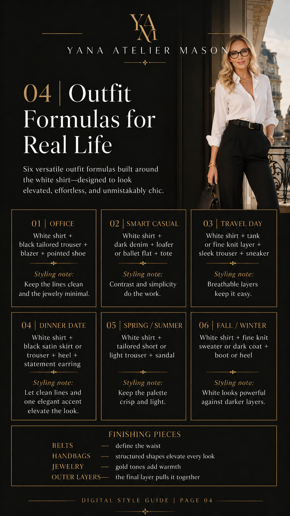 How to Style a White Shirt Guide | Elegant Outfit Styling & Capsule Wardrobe PDF