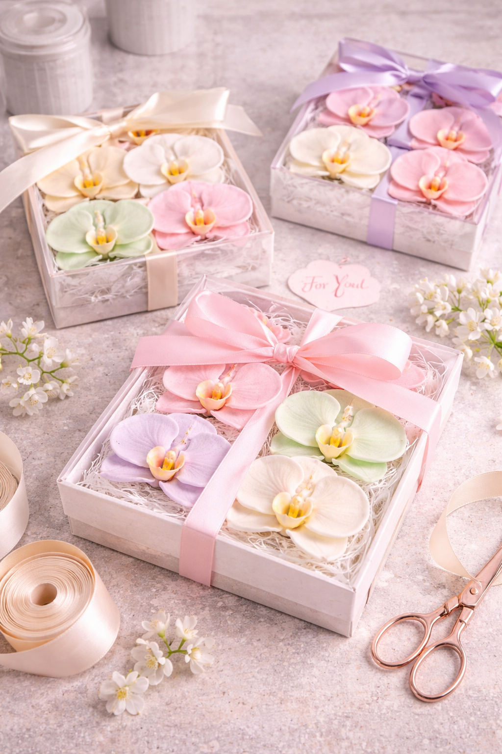 Orchid Silicone Flower Mold for Soap, Candles, Resin, Chocolate & Zefir