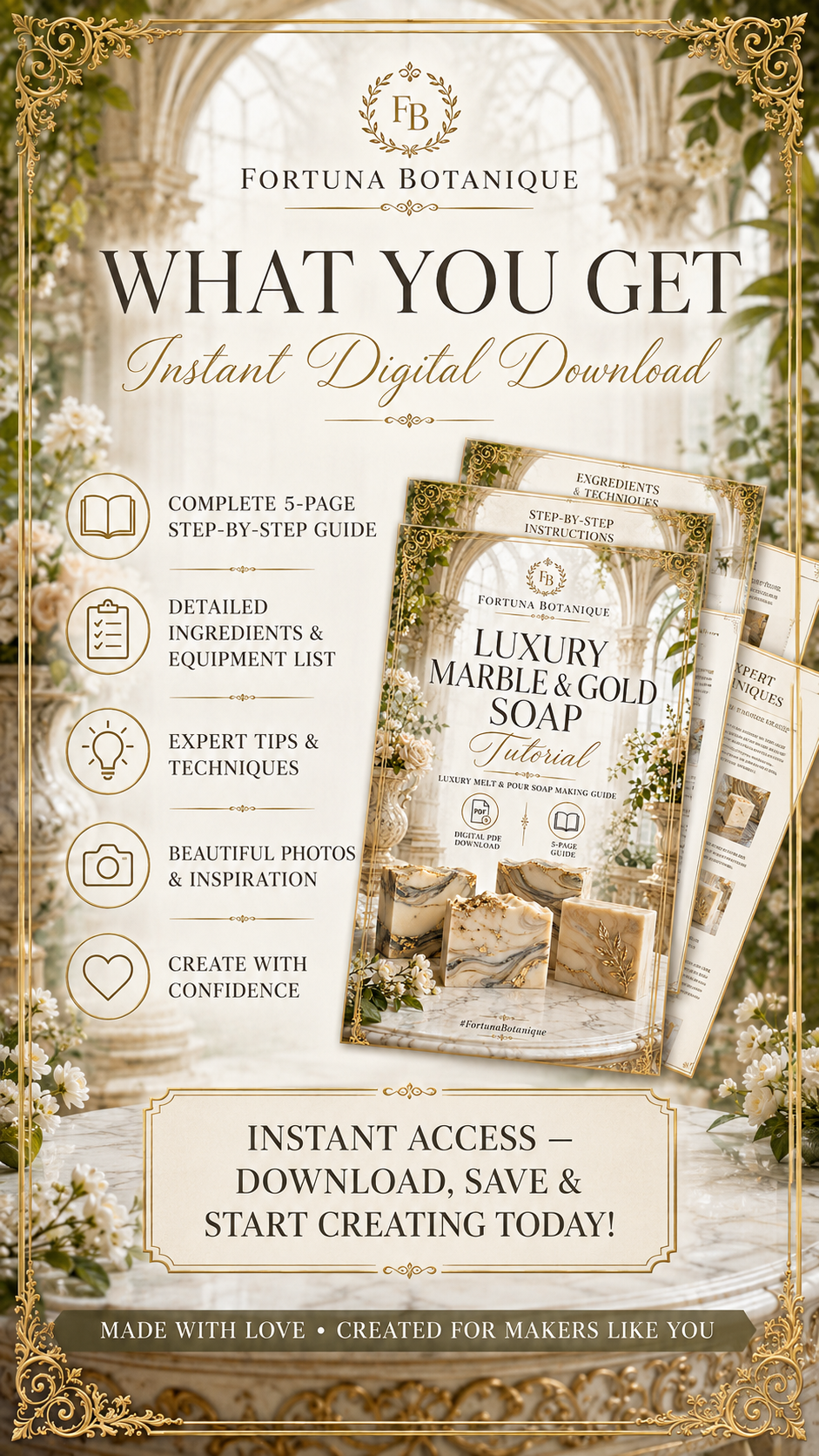 Ultimate Luxury Marble & Gold Soap Tutorial | Melt & Pour Soap Making Guide