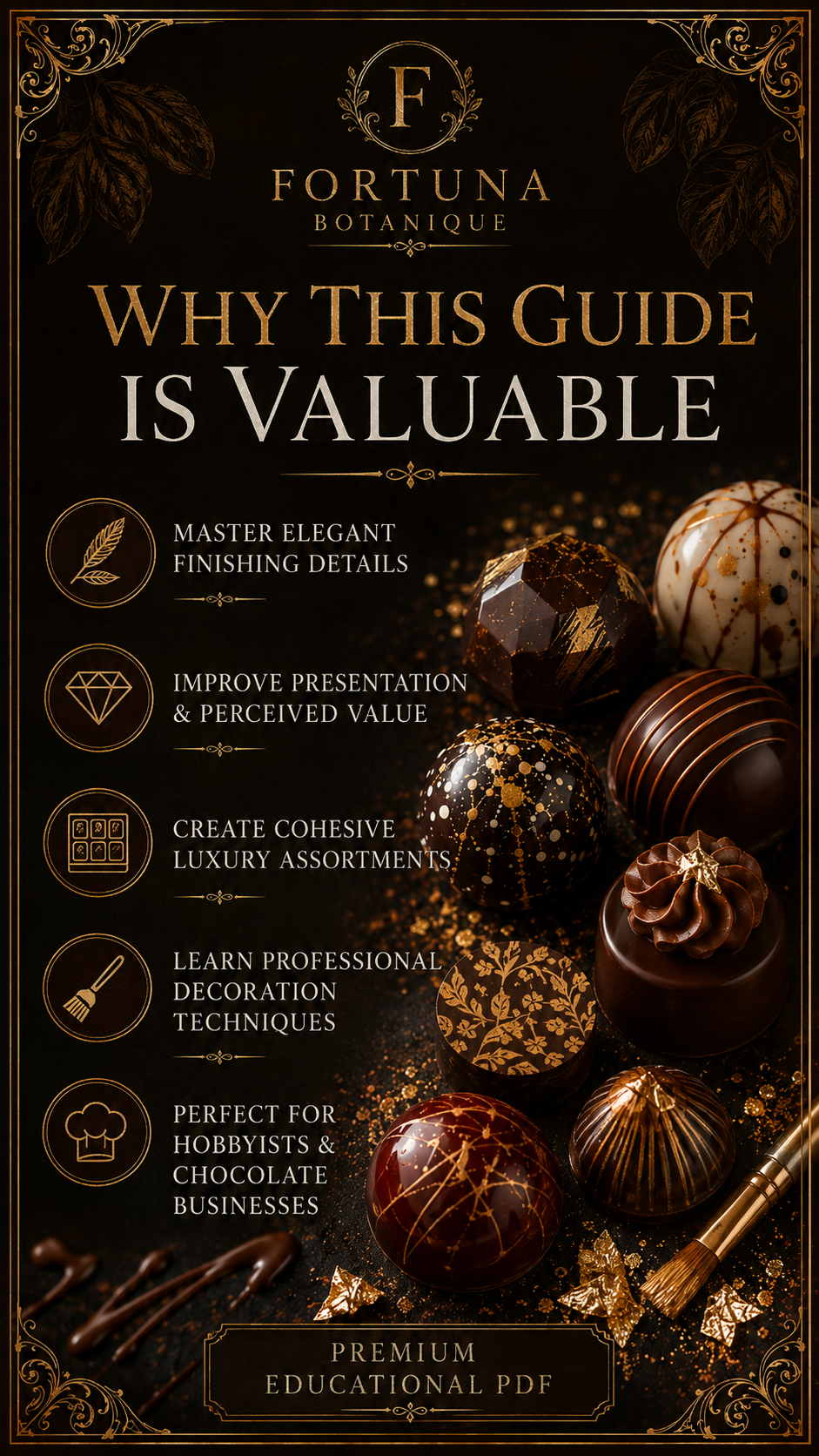 Chocolate Decoration & Finishing Guide | Bonbon Decorating, Cocoa Butter, Drizzles & Luxury Chocolate PDF