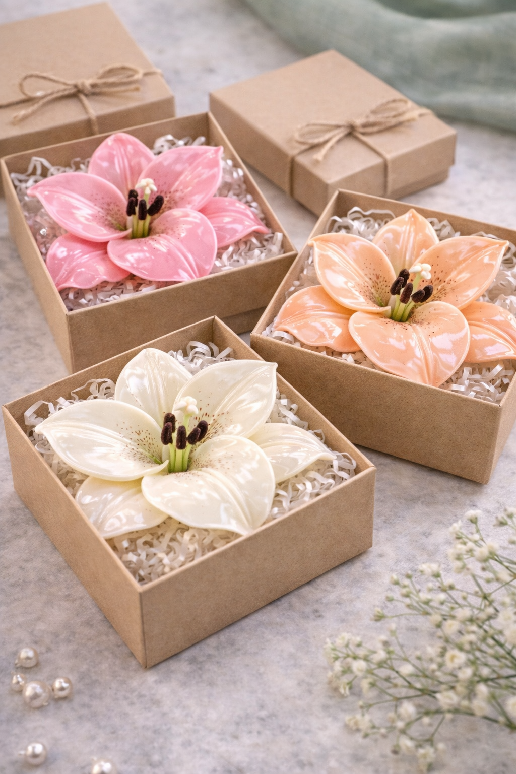 Lily Silicone Flower Mold for Soap, Candles, Resin, Chocolate & Zefir