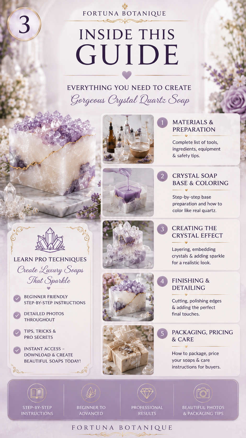 Crystal Quartz Soap Tutorial | Luxury Melt & Pour Soap Making Guide