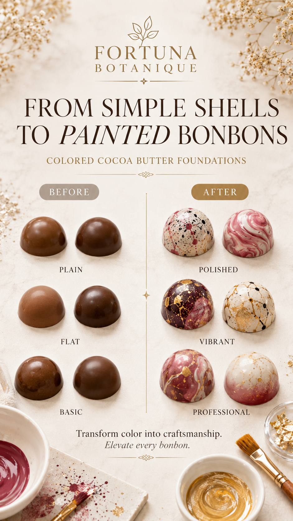 Colored Cocoa Butter Foundations | Bonbon Decorating & Chocolate Design PDF Guide