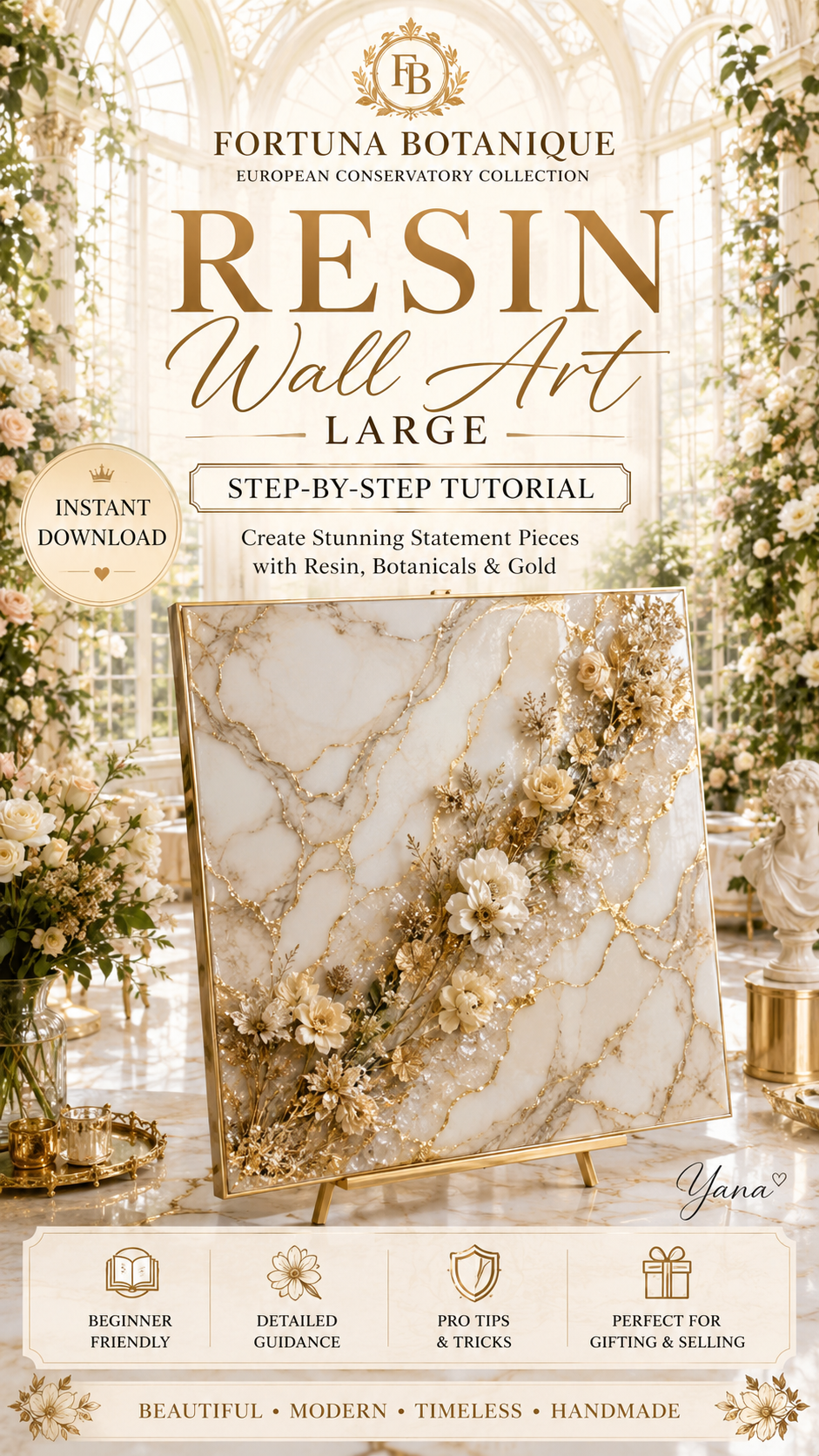 Resin Wall Art Large Step-by-Step Tutorial | Botanical Epoxy Resin Guide