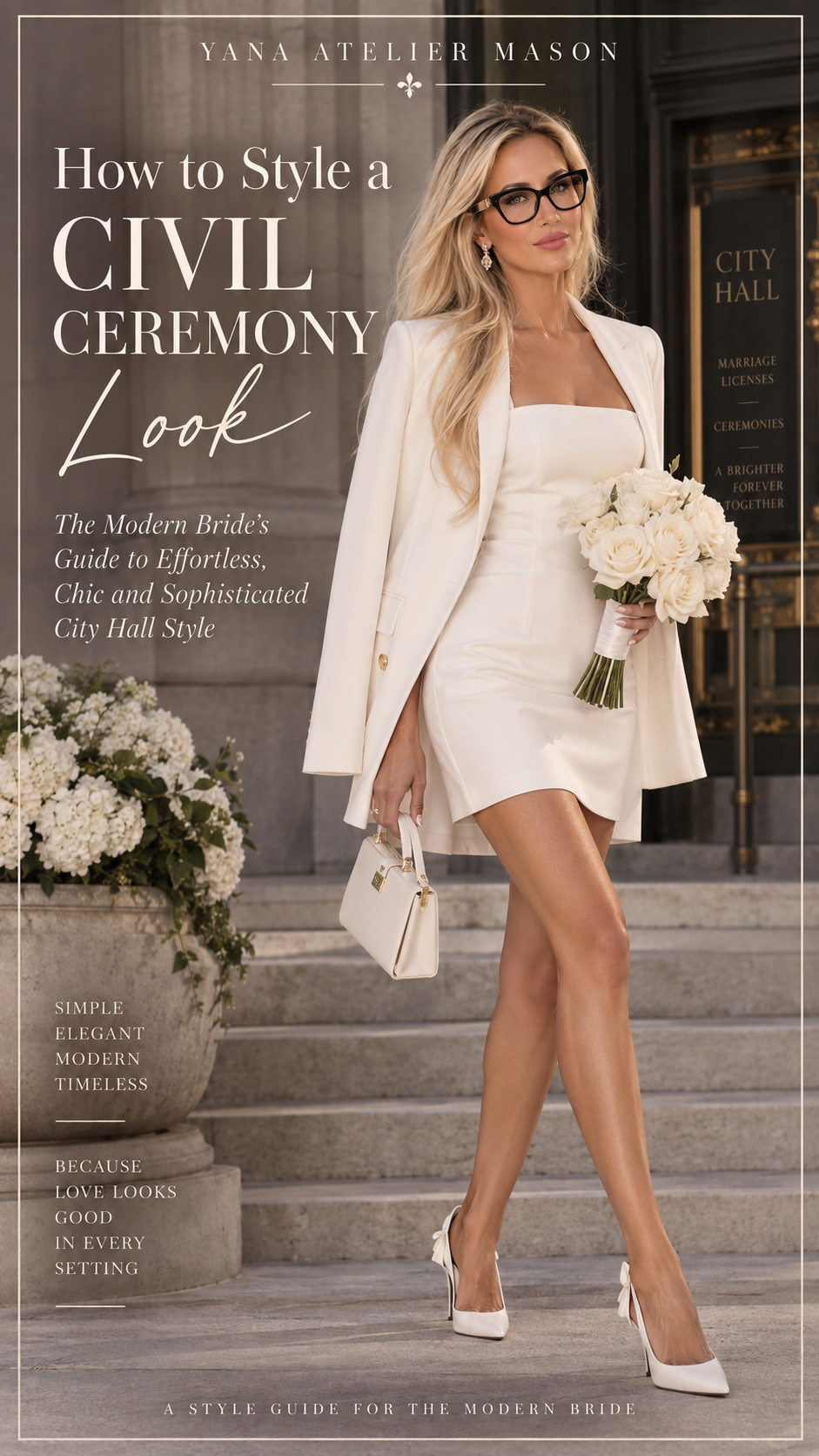 Courthouse Bridal Style Guide | City Hall & Civil Ceremony Wedding Style Guide