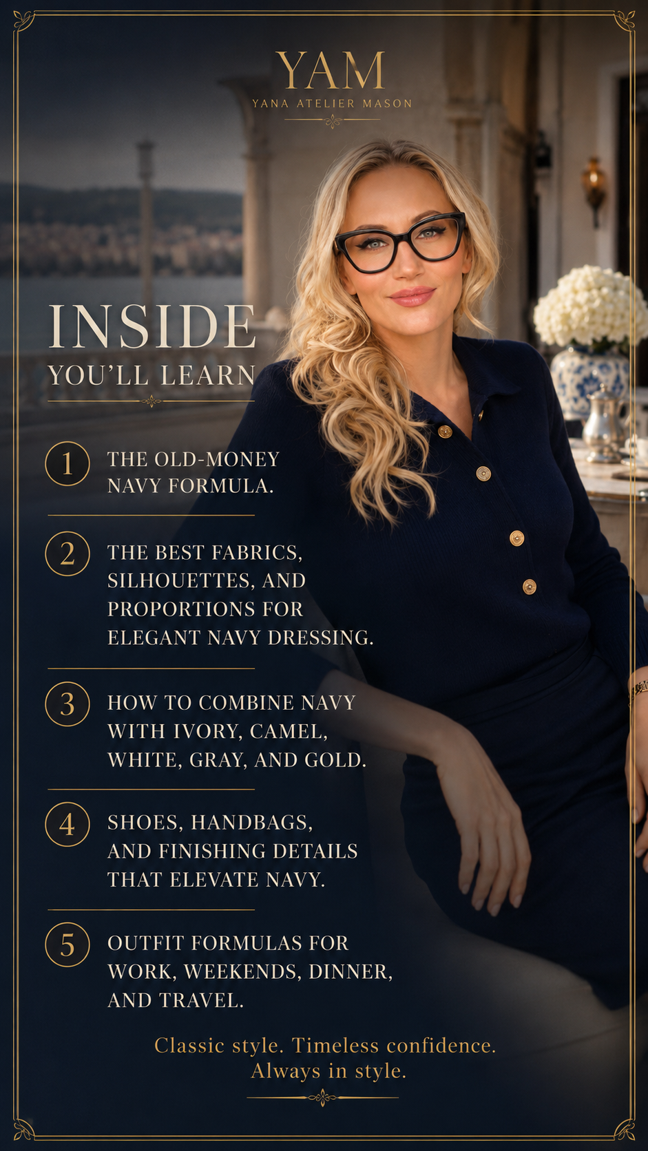 How to Wear Navy Like Old Money | Elegant Women’s Style Guide | Digital Fashion E-Book