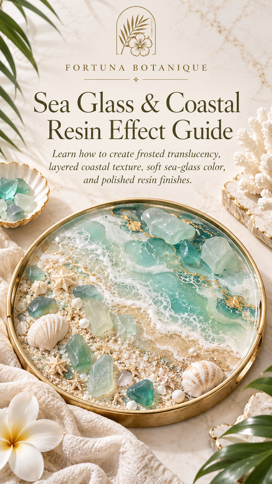 Sea Glass & Coastal Resin Effect Guide | Frosted Translucency, Coastal Texture & Epoxy Resin Tutorial PDF