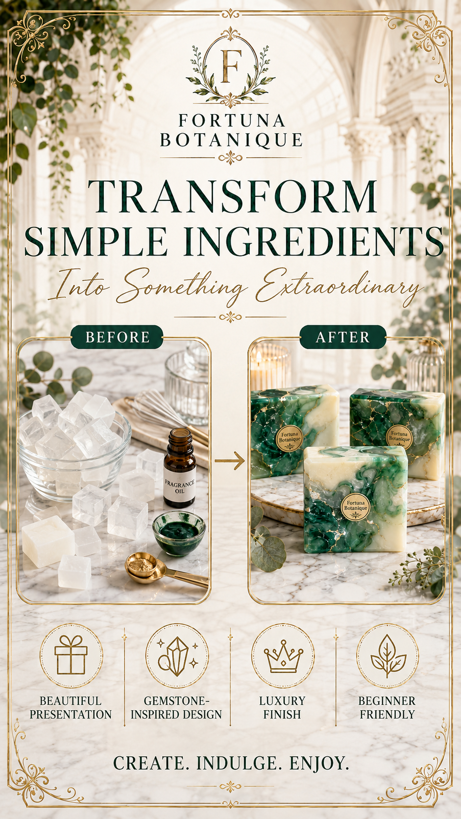 Emerald Jade Soap Tutorial | Luxury Melt & Pour Gemstone Soap Making Guide
